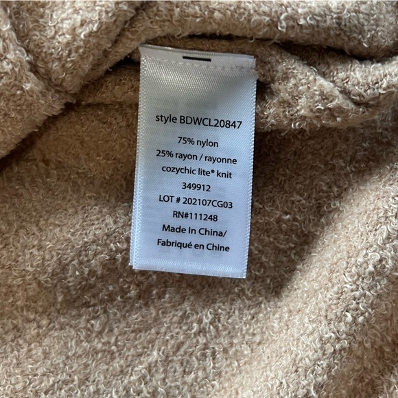 Barefoot Dreams CozyChic Lite Half Zip Pullover Tunic biscotti color - Picture 7 of 9